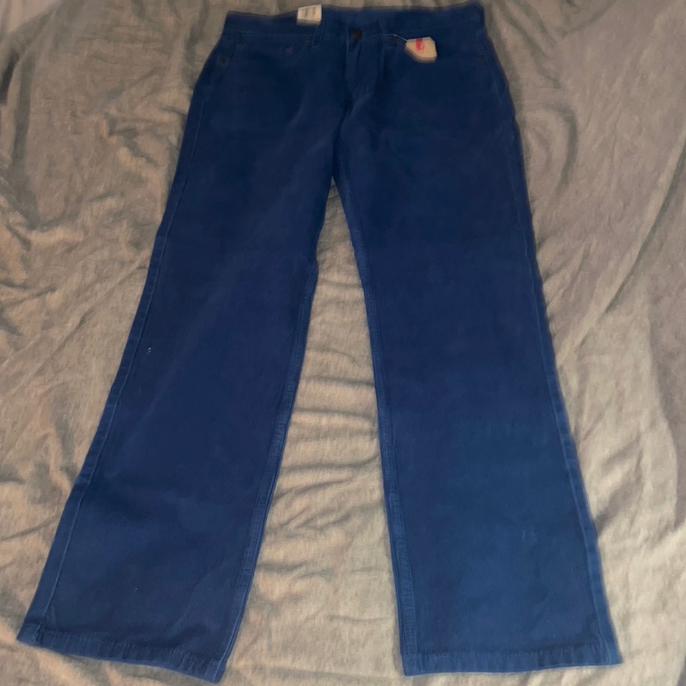 NWT Levi’s Blue Corduroy Pants 32x32 Straight leg